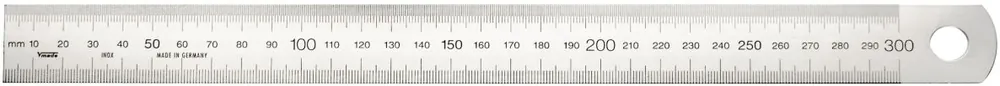 Vogel 1018020200 Règle en acier inoxydable 2000x30x1.0mm Type B= ½mm/mm