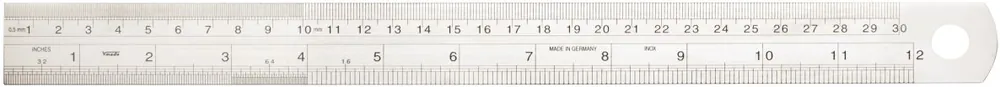 Vogel 1018040300 Règle en acier inoxydable 3000x30x1,0mm Typ D inch/mm