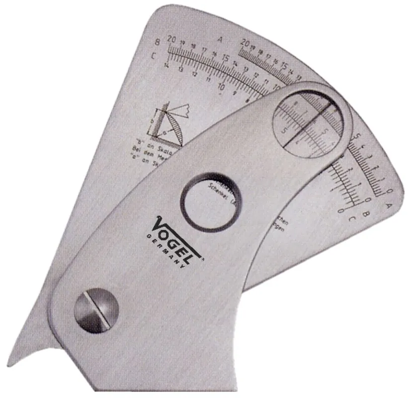 Vogel 474404 Jauge d‘angle de cisaillement acier inoxydable 0,1 mm gravée au laser