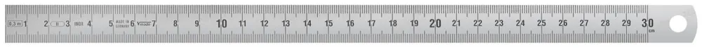 Vogel 1012010015 Règle en acier inoxydable 150x18x0,5mm Type A = mm/mm