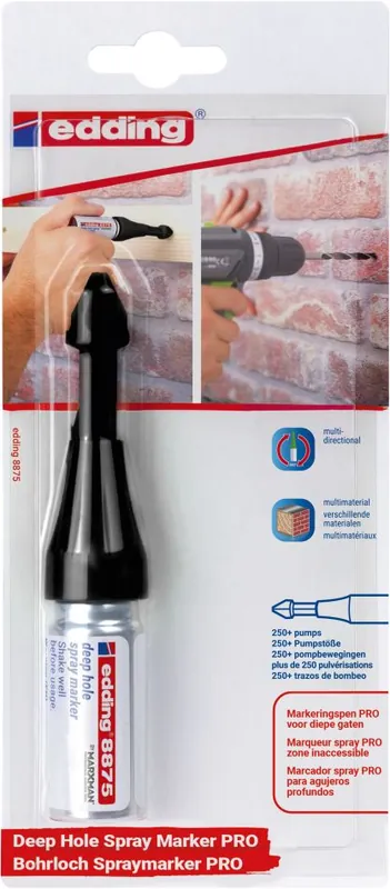 Edding ED066527 Spray de marquage trou profond E-8875 PRO blister noir
