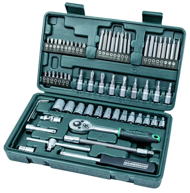 Brüder Mannesmann 29165 Jeu de douilles 65 pièces 1/4"