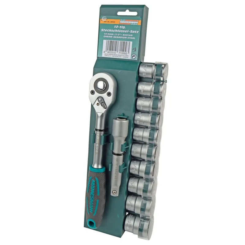 Brüder Mannesmann 29111 Jeu de clés à douille 12 pièces 1/2"