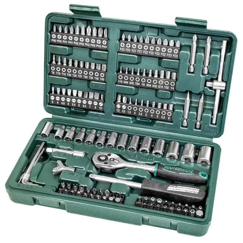 Brüder Mannesmann 29166 Jeu de douilles 130 pièces 1/4"