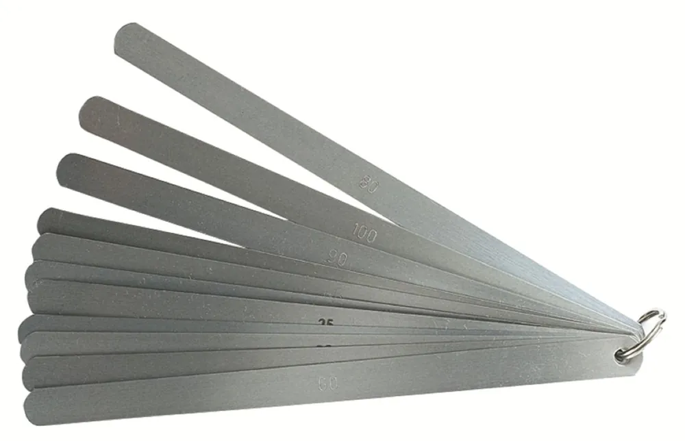 MIB 08079031 Jauge d‘épaisseur sur anneau 200 mm 20 lames, 13 mm 0,05-1,00 mm