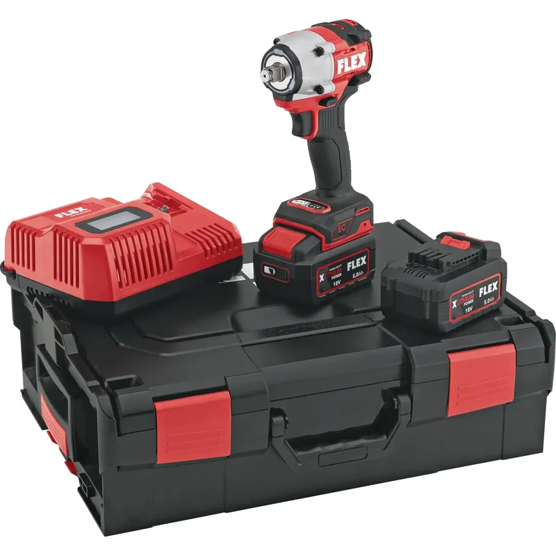 Flex-tools 531504 Clé à chocs à batterie 18V 5.0Ah en L-Boxx