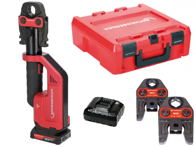 Rothenberger 1000004273 Romax Compact III SET M15-22-28 Barre de batterie CAS 18V 2.0Ah en mallette