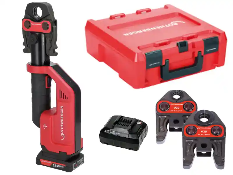 Rothenberger 1000004283 Romax Compact III SET U16-20-25 Barre de batterie Ampshare 18V 2.0Ah en mallette