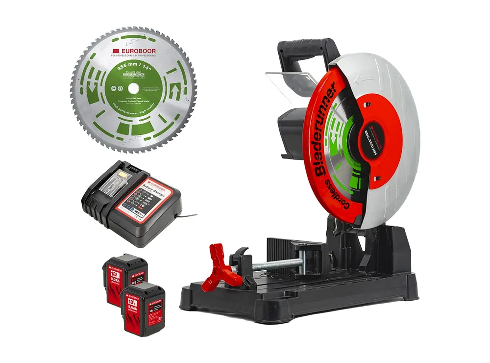 Euroboor EDC.355/36VComplete EDC.355/36V Accu Metal Cut-Off Saw 36V 9.0Ah Li-Ion + Saw Blade