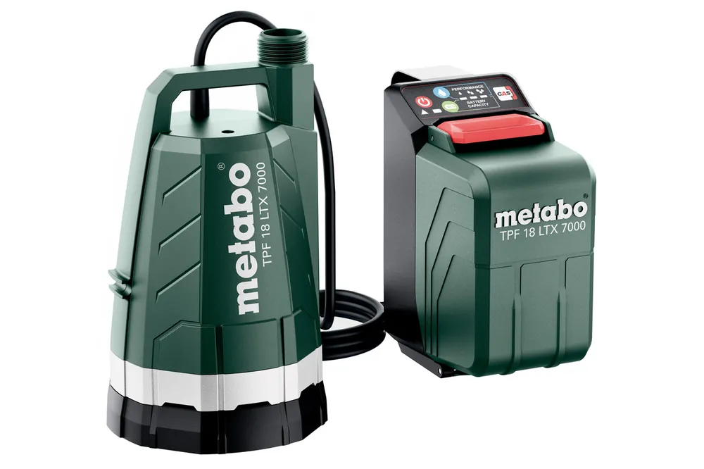 Metabo 601748850 Pompe submersible TPF 18 LTX 7000 Accu hors batteries et chargeur