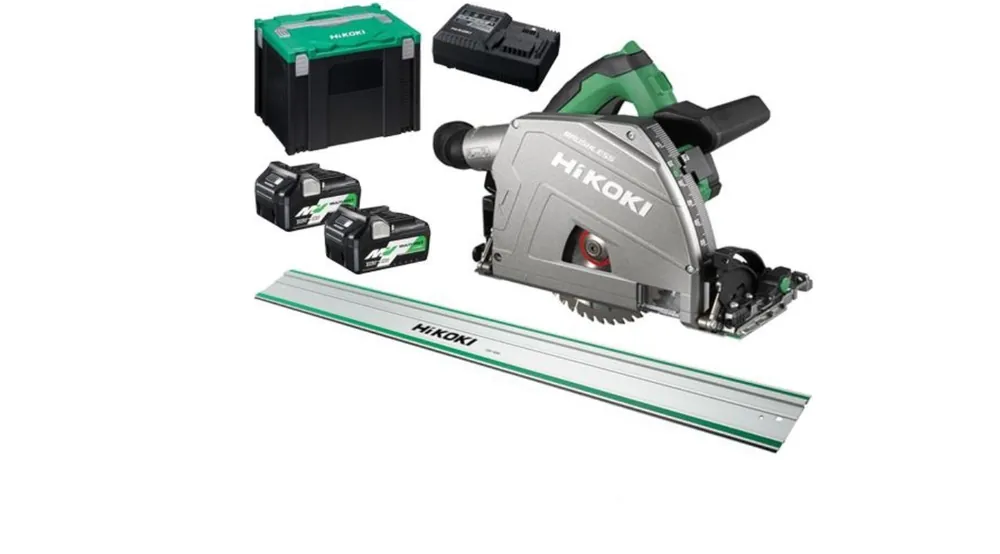 HIKOKI KSC3606DPAWV1Z Accu Drop-in scie circulaire 66 mm Multivolt 36V 4.0Ah Li-Ion en HSC IV + Règle 1600mm