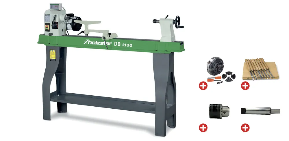 Holzstar 795901100 DB1100 PACK Tour à bois 1100 mm 230 Volt
