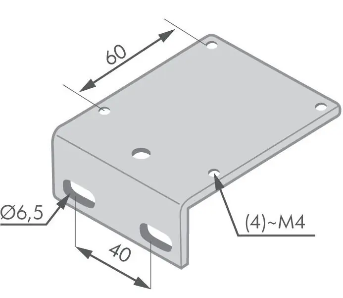 Metal Works 790012035 HS60X60 Equerre de fixation 60x60mm