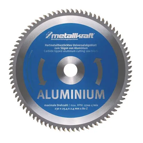 MetallKraft 713850232 Lame de scie circulaire TCT 230 x 25,4 x 80T Inox