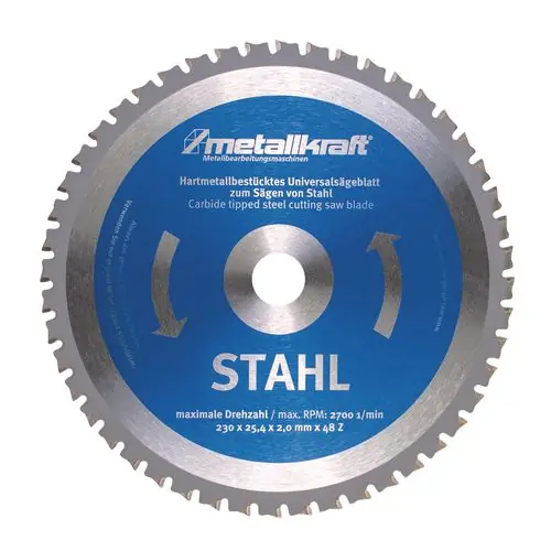 MetallKraft 713850231 3850231 Lame de scie circulaire HKS230 230x2x25.4mm T48 Acier