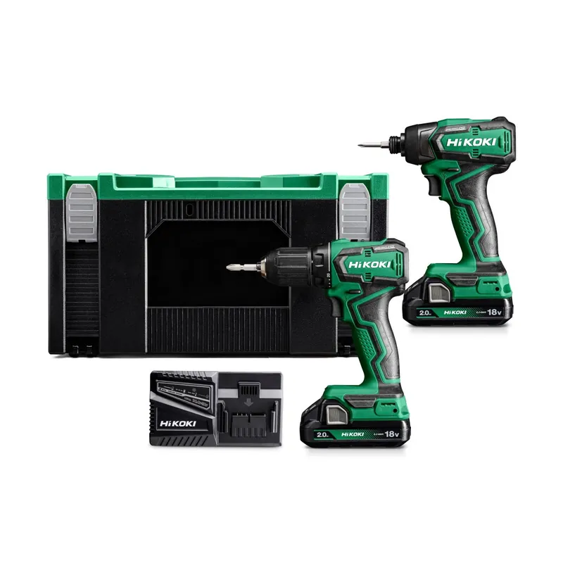 HIKOKI KC18DDWFZ Combiné - Perceuse sans fil DS18DD + visseuse à chocs sans fil WH18DD 18V 2.0ah Li-Ion en HSC III