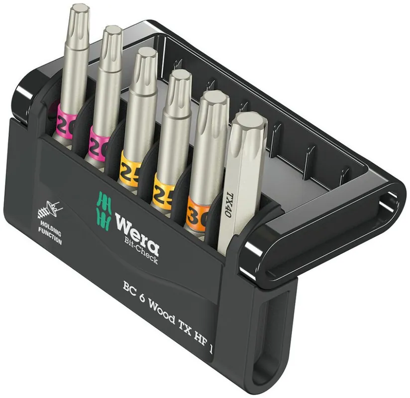 Wera 05056470001 Bit-Check 6 Wood TX HF 1 lang met vasthoudfunctie