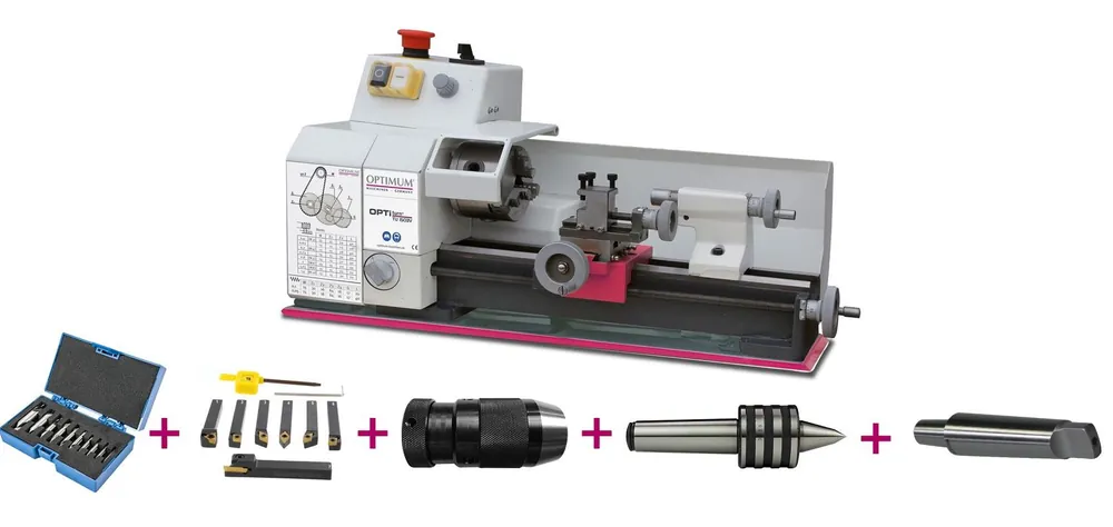Optimum 793420251 Optiturn TU1503V PACK Tour à métaux 265 mm 230V