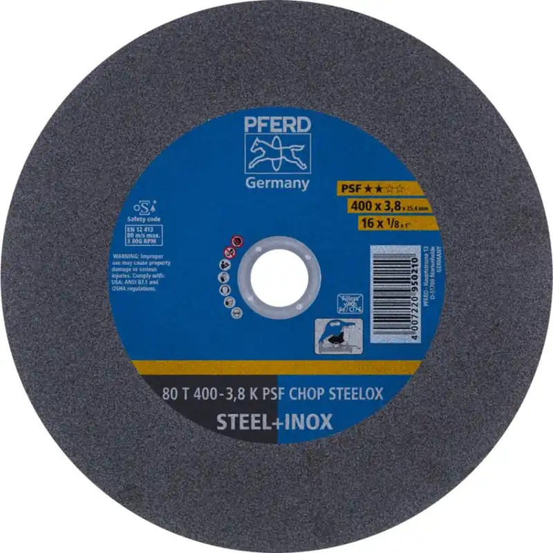 Pferd 66324096 Disque à tronçonner métal scie circulaire T 400x3,8x25,4 mm univ. ligne PSF CHOP STEELOX acier/acier au nickel