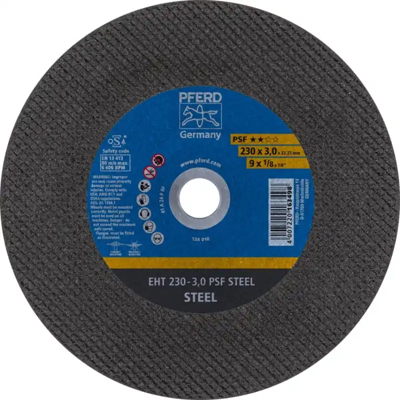 Pferd 61728222 Doorslijpschijf EHT 230x3,0x22,23 mm recht universele lijn PSF STEEL voor staal
