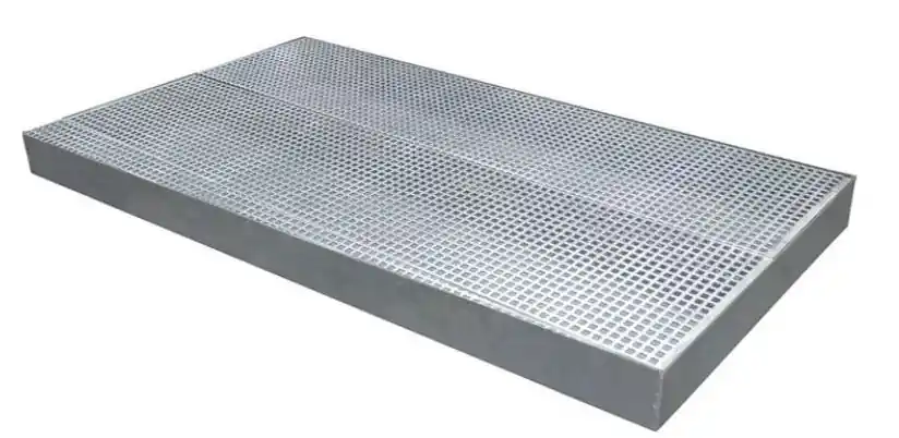 Ecospill 724576114 LBS40R Bac de collecte en acier 40L avec grille