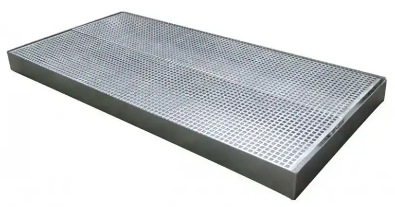 Ecospill 724576115 LBS60R Bac de récupération en acier avec grille 60L