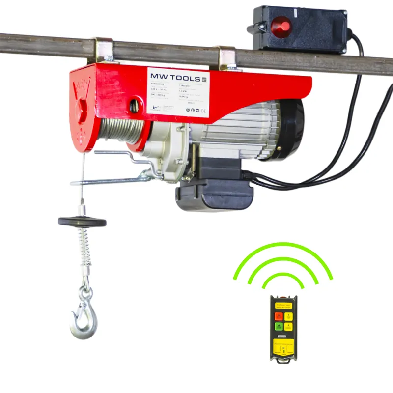 Metal Works 758613153 SHN40012R Palan électrique à câble 400kg 12 mètres commande sans fil