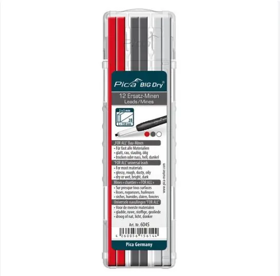 Pica PI6045 6045 BIG Dry Refill rouge, graphite, blanc.