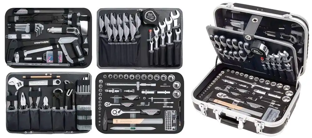 Kraftwerk 1050NL Mallette d‘outils remplie de 230 pièces