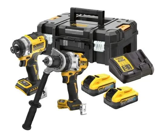 DeWalt DCK2200H2T-QW Kit double 18V XR Premium DCD1007 + DCF860 - 2 x 5Ah Powerstack dans TSTAK