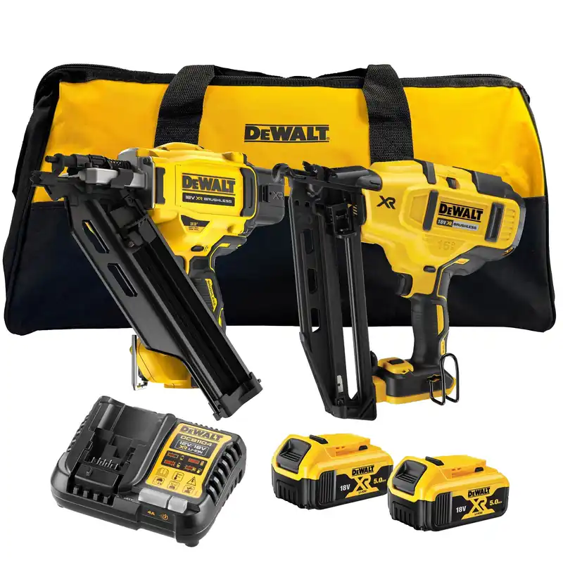 DeWalt DCK246P2-QW 18V XR tacker twin kit - DCN930 + DCN660 - 2 x 5Ah in bag