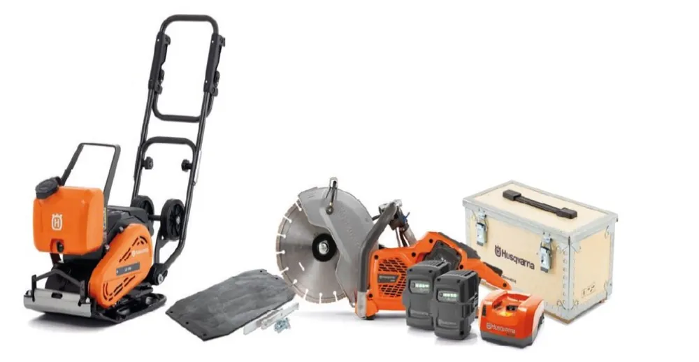 Husqvarna Hovenierstratenmakersset Ensemble de jardinage 36V + 2 x BLi300 Batterie + QC500 Chargeur rapide