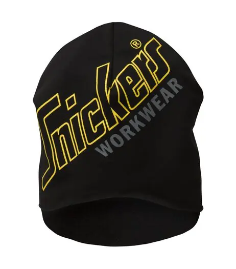 Snickers Workwear 90300400000 9030 Flexiwork Bonnet en polaire extensible avec impression Taille unique Noir (0400)