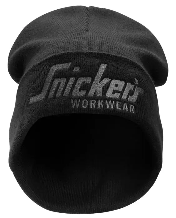 Snickers Workwear 90470458000 Bonnet à logo Taille unique Noir - Gris acier (0458)