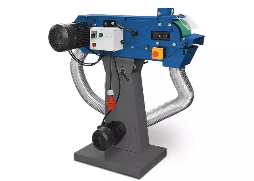 MetallKraft 713923316 MBSM150-240-2 AS Ponceuse à bande métallique avec extraction 150x2000 400V