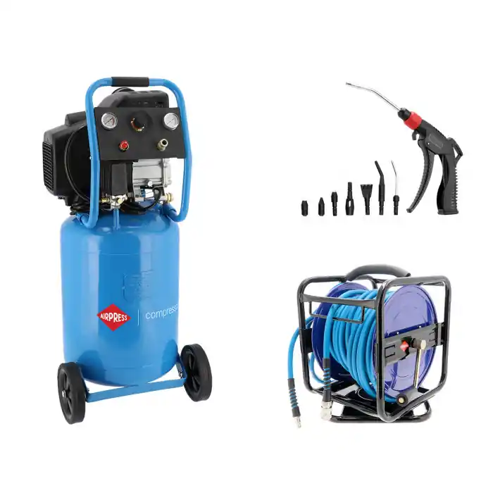 Airpress 36852-46573-45029 HL360-50 Compresseur + dévidoir + soufflette 230 volts
