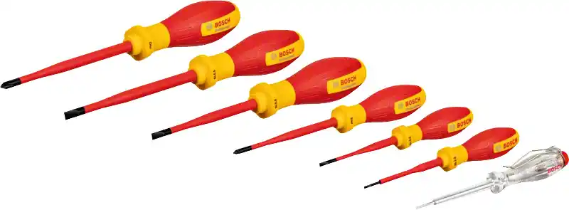 Bosch Bleu Accessoires 1600A02NF7 Jeu de tournevis VDE 7 pièces