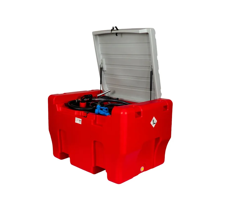 Metal Works 724574582 TDA3305012 Réservoir diesel rouge PE 330 l + ad bleu 50l, pompe 12V