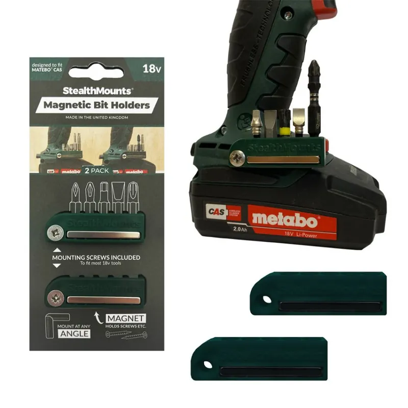 StealthMounts BH-MT-GRN-2 Porte-embouts vert pour Metabo CAS (2 Set)