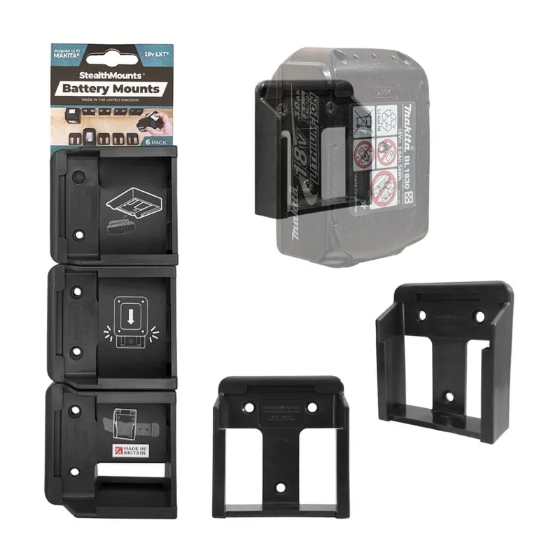 StealthMounts BM-MK18-BLU-6 Supports de batterie bleus pour Makita 18v (6 Set)