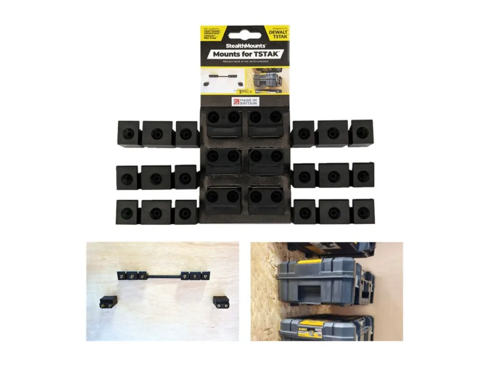 StealthMounts OM-STAK-3 Supports de tubes noirs pour DeWalt T-STAK