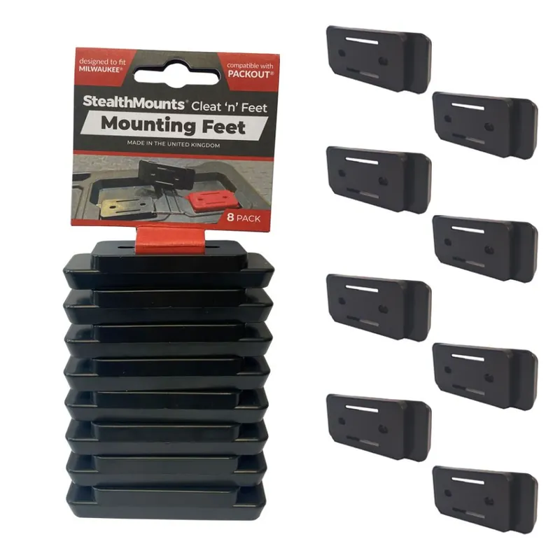 StealthMounts PAC-F-01-8 Black Cleat ‘n‘ Feet - Pieds de fixation (8pcs)