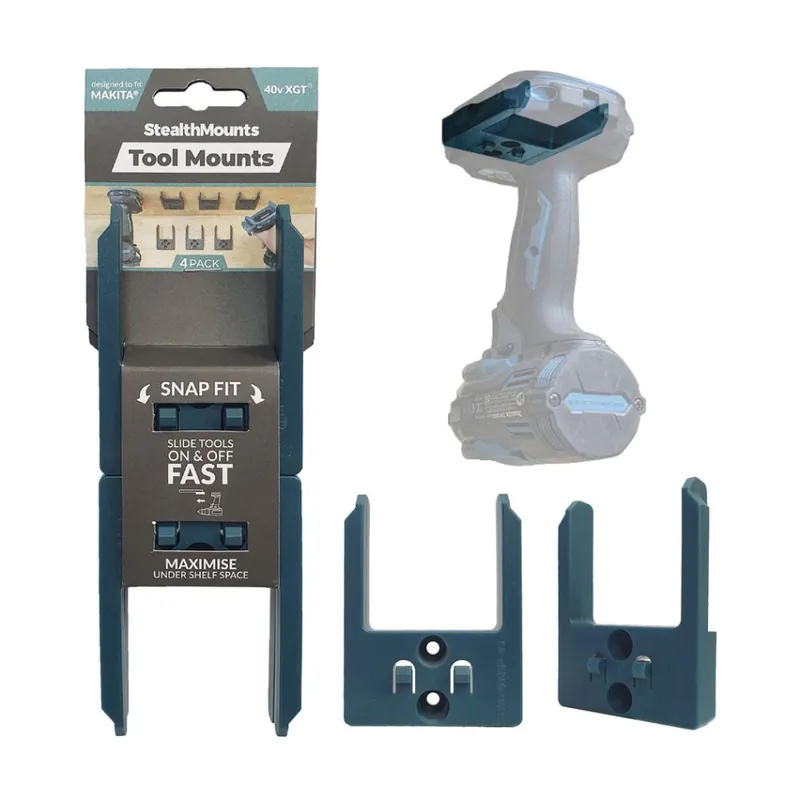StealthMounts TM-MK40-BLU-4 Porte-outils bleu pour Makita 40v XGT (Pack de 4)