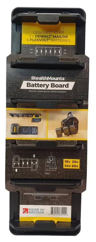 StealthMounts BD-DW20-1 Support de batterie noir pour Dewalt 20v XR