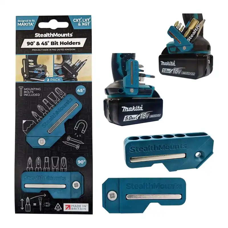 StealthMounts BH-MK-4590-BLU Porte-embouts bleu 4590 pour Makita (2 packs)