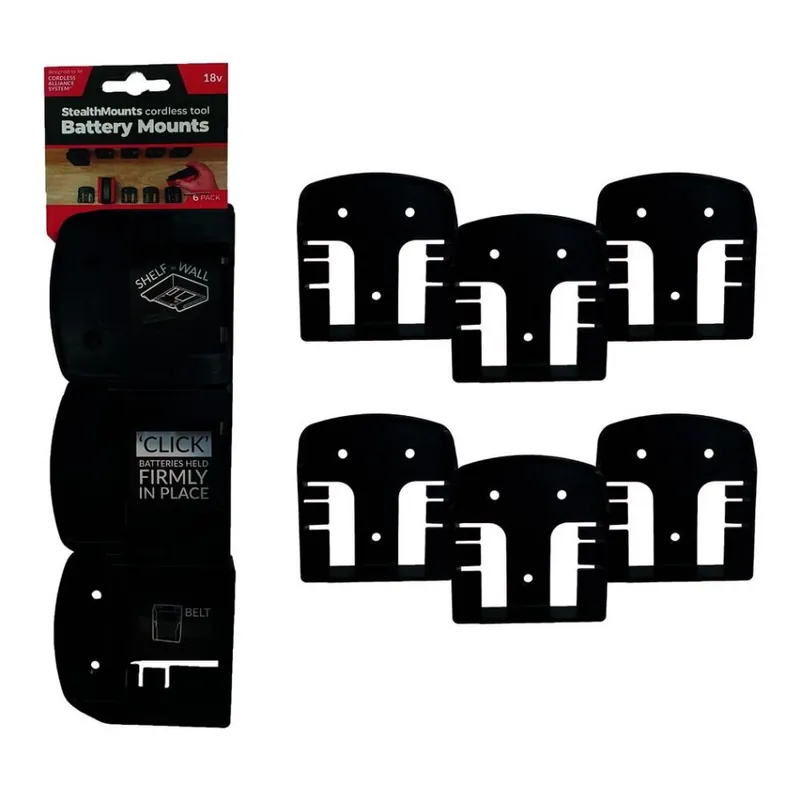 StealthMounts BM-CAS18-BLK-6 StealthMounts noir pour CAS (6 Set)