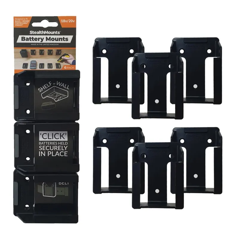 StealthMounts BM-SBP-BLK-6 Porte-batterie noir Stanley/Black