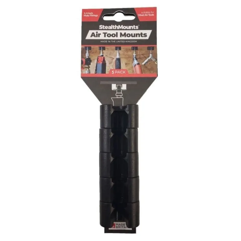 StealthMounts OM-ATM-BLK-5 Fixations d‘outils pneumatiques noires (5 pièces)