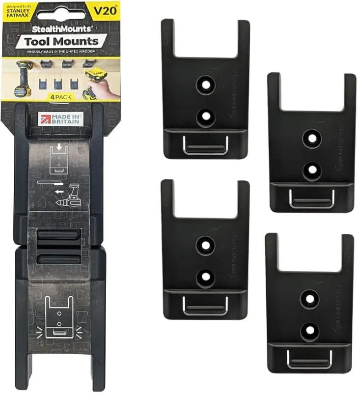 StealthMounts TM-ST20-BLK-4 Porte-outils noir pour Stanley Fatmax V20