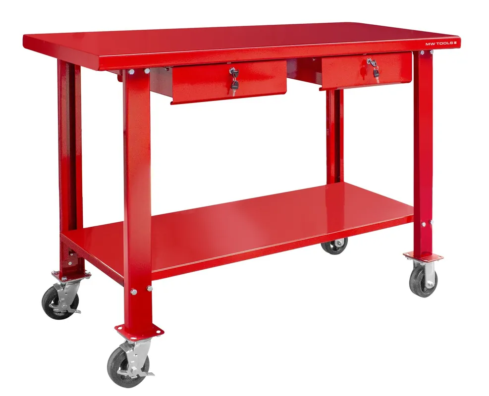 Metal Works 751001504 DER1500R Établi 150 cm avec roulettes et 2 tiroirs 1500x640x1000 mm